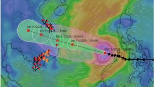 Bão số 13 sắp đạt cường độ cực đại, mạnh nhất giật cấp 17