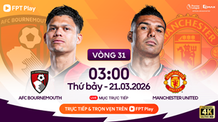 Link xem trực tiếp Bournemouth vs Man United, 3h00 ngày 21.3, vòng 31 Ngoại hạng Anh