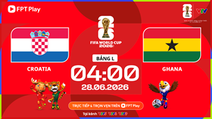 Link xem trực tiếp Croatia vs Ghana, 4h00 ngày 28.6 - bảng L World Cup 2026