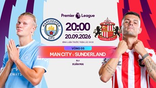 Link xem trực tiếp Man City vs Sunderland, 20h00 ngày 20.9 - Ngoại hạng Anh