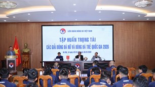 Bế mạc khóa tập huấn trọng tài các giải bóng đá nữ và bóng đá trẻ quốc gia 2026