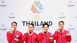 Võ sĩ Nguyễn Ngọc Trâm cùng đồng đội bước vào hành trình bảo vệ HCV ASIAD