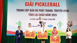 Gần 260 VĐV tham gia Giải Pickleball tranh cúp Báo và Phát thanh, Truyền hình Lai Châu 