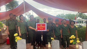 Động viên lực lượng lấy mẫu ADN hài cốt liệt sĩ tại Nghĩa trang Tông Khao