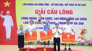 Gần 150 VĐV tranh tài tại Giải Cầu lông công nhân, viên chức, lao động Lai Châu