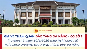 Đà Nẵng điều chỉnh giá vé tham quan Bảo tàng Mỹ thuật và Bảo tàng Đà Nẵng - Cơ sở 2 từ ngày 10.6