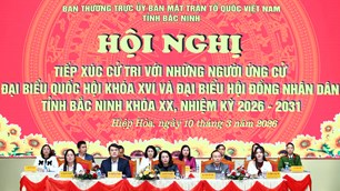 Bắc Ninh: Ứng cử viên đại biểu Quốc hội và đại biểu HĐND tỉnh tiếp xúc cử tri 