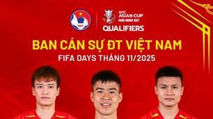 Ban cán sự mới của đội tuyển Việt Nam trước trận đấu với Lào