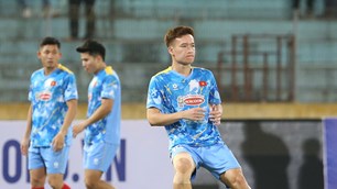 Hoàng Đức quyết tâm cùng các đồng đội giành chiến thắng trước Malaysia