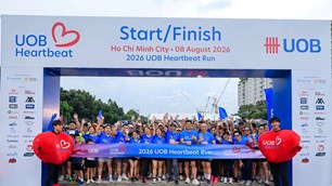 Giải chạy bộ UOB Heartbeat Run 2026 gây quỹ hơn 950 triệu đồng giúp đỡ trẻ em có hoàn cảnh khó khăn
