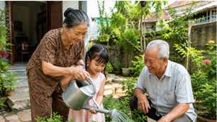 Mùa hè của cháu là mùa bận rộn của ông bà