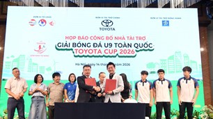 35 đội tranh tài tại Giải bóng đá U9 toàn quốc Toyota Cup 2026