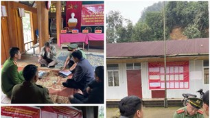 “Đi từng ngõ, gõ từng nhà” ở xã biên giới trước ngày bầu cử