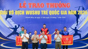 Hà Nội nhất toàn đoàn Giải vô địch Wushu trẻ quốc gia 2026