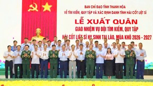 Thanh Hóa lên đường sang Lào tìm kiếm 130 hài cốt liệt sĩ