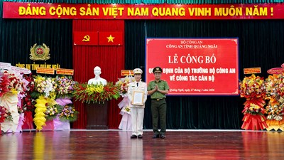 Quảng Ngãi có tân Phó Giám đốc Công an tỉnh