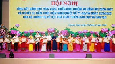 54 cán bộ quản lý, giáo viên tiêu biểu được nhận Bằng khen của Thủ tướng Chính phủ