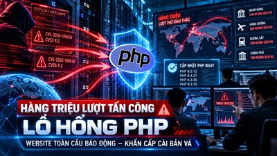Hàng triệu lượt tấn công khai thác lỗ hổng PHP, website toàn cầu báo động