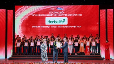 Herbalife Việt Nam được xếp hạng Top 500 doanh nghiệp lớn nhất Việt Nam 7 năm liên tiếp