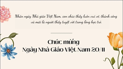 Lời chúc 20.11 trang trọng, ý nghĩa tặng thầy cô