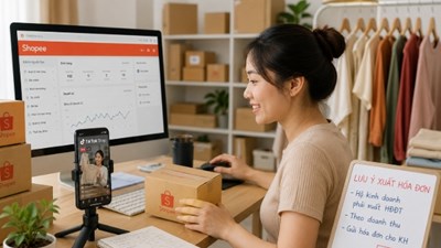 Bán hàng trên Shopee, TikTok, hộ kinh doanh phải xuất hóa đơn thế nào?