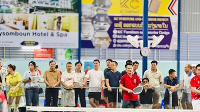 Hơn 100 vận động viên tham gia giải Pickleball tại Viêng Chăn