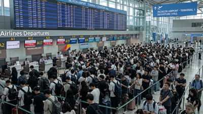 Hàn Quốc: Sự cố hệ thống làm thủ tục hàng không gây ùn tắc tại sân bay Incheon