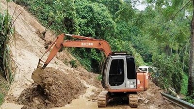 Thái Nguyên kịp thời xử lý sạt lở trên Quốc lộ 3B