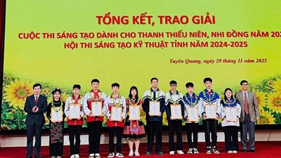 Trao giải Cuộc thi Sáng tạo dành cho thanh thiếu niên, nhi đồng Tuyên Quang 2025