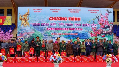 Ấm áp “Xuân đoàn kết - Tết thắm tình quân dân” ở xã vùng cao Na Son