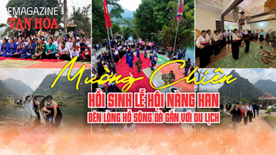 (Emagazine) Mường Chiên hồi sinh Lễ hội Nàng Han bên lòng hồ Sông Đà gắn với du lịch