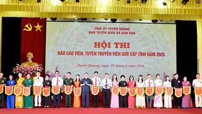  Tuyên Quang lan tỏa Nghị quyết qua Hội thi Báo cáo viên, tuyên truyền viên giỏi 2026