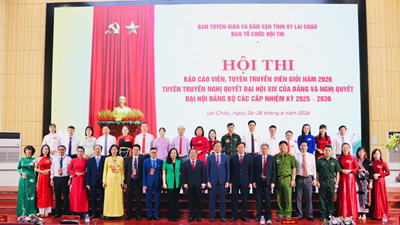 Sôi nổi Hội thi Báo cáo viên, tuyên truyền viên giỏi tỉnh Lai Châu 2026