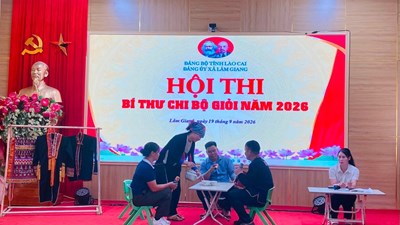 Lào Cai: Sôi nổi Hội thi Bí thư Chi bộ giỏi xã Lâm Giang
