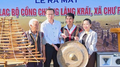 Gia Lai: Ra mắt Câu lạc bộ Cồng chiêng làng Krái
