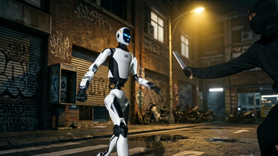 Trung Quốc ra mắt robot vệ sĩ có khả năng khống chế kẻ tấn công, nâng ô tô