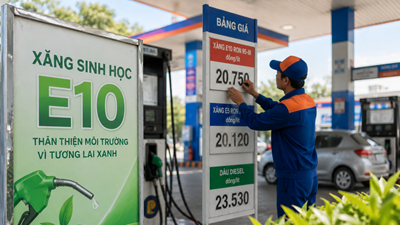 Xăng E10 lần đầu được điều hành giá, giảm còn 20.750 đồng/lít