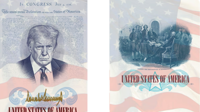 Hộ chiếu Mỹ phiên bản giới hạn sẽ in hình Tổng thống Donald Trump