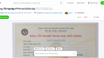  Nguy cơ lộ dữ liệu cá nhân từ các nền tảng chia sẻ tài liệu học tập