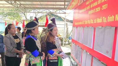 Cử tri ở 55 khu vực miền núi, biên giới Nghệ An đi bầu cử sớm