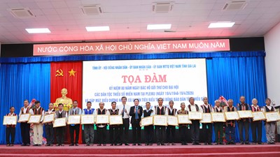 Gia Lai tôn vinh người có uy tín, tiêu biểu trong đồng bào dân tộc thiểu số