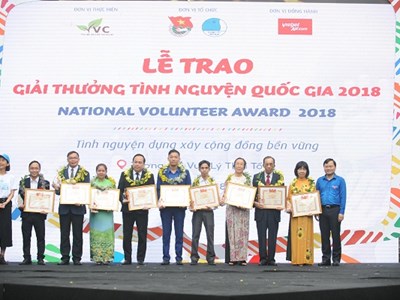 Trao Giải thưởng Tình nguyện quốc gia 2018