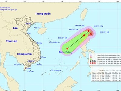 Bão Kalmaegi mạnh cấp 11 đang tiến vào Biển Đông