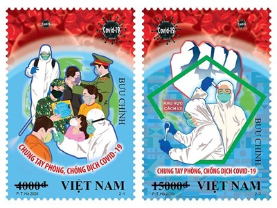 Phát hành bộ tem “Chung tay phòng, chống dịch Covid-19”