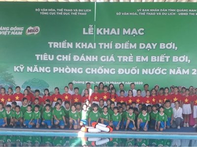 Triển khai thí điểm dạy bơi tại Quảng Nam