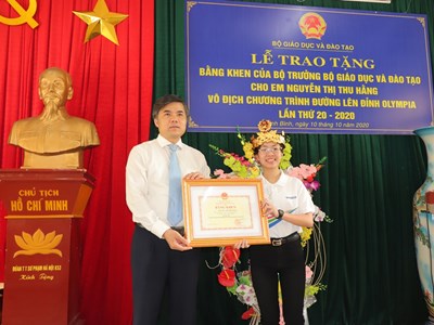 Vinh danh quán quân Đường lên đỉnh Olympia 2020