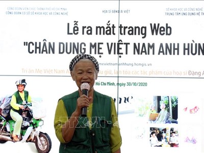 Ra mắt trang web lưu giữ hơn 2.000 ký họa “Chân dung Mẹ Việt Nam anh hùng”