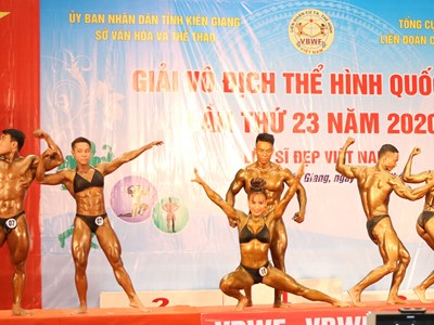 120 vận động viên tham dự Giải vô địch Thể hình quốc gia