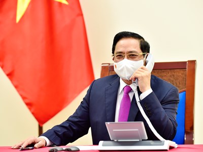 Thủ tướng Phạm Minh Chính điện đàm với Thủ tướng Thái Lan