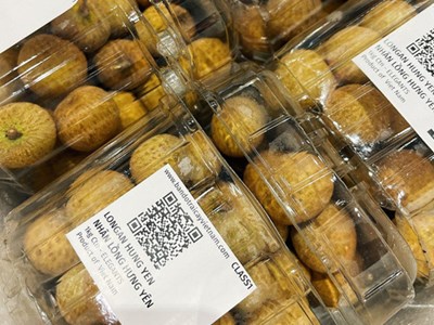 Nhãn lồng Hưng Yên bán ở Singapore giá hơn 200.000 đồng/kg